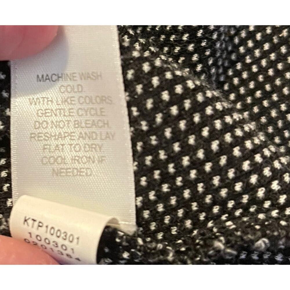 J.Jill Lightweight Sweater Pullover Women Size L Black & White Long Sleeve - Picture 7 of 11